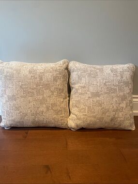 Neutral Textured Throw Pillows - Set of 2
